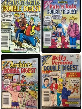 Lot of 4 Vintage Archie Double Digest Comics Archie Betty & Veronica